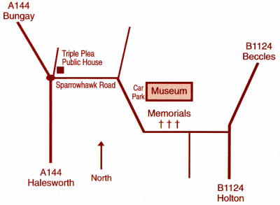 Map of Halesworth Airfield Museum